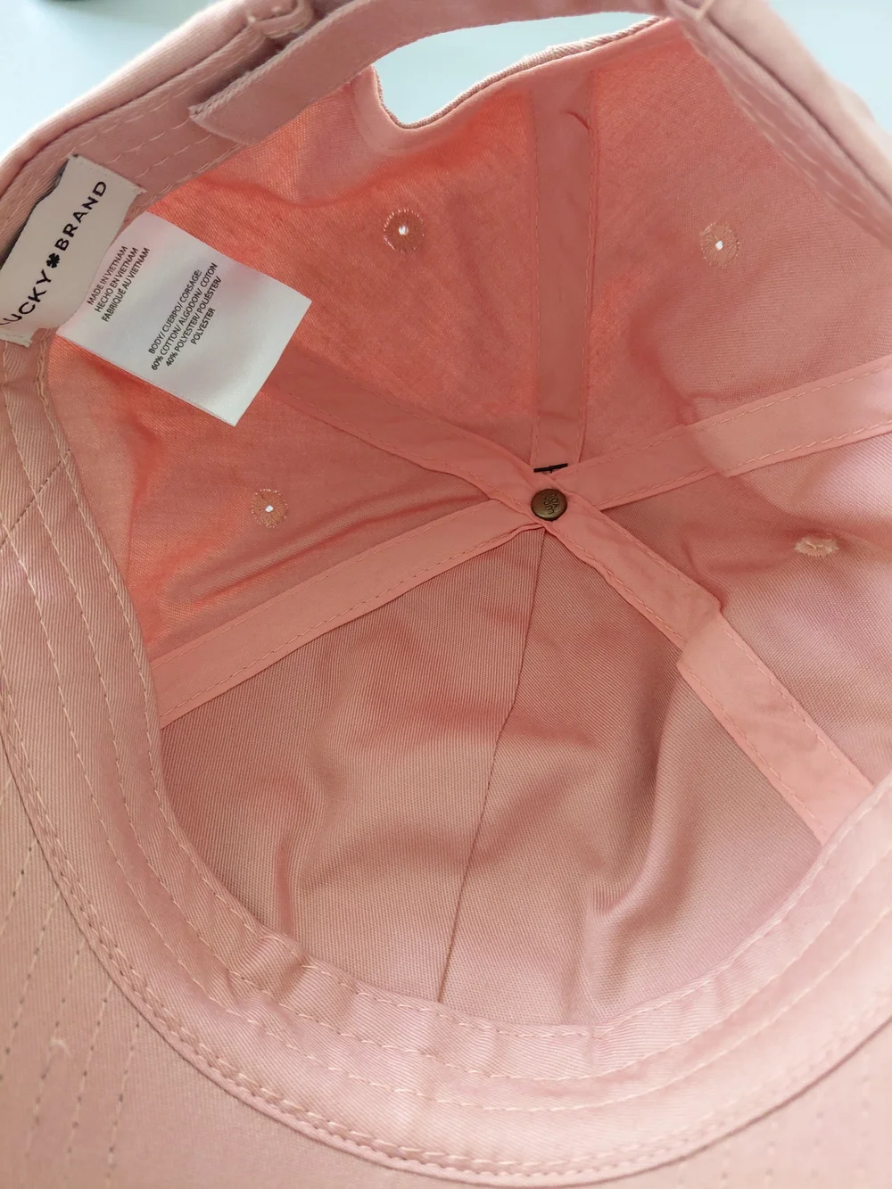 Lucky Brand Los Angeles Embroidered Clover Cap - Dusty Rose